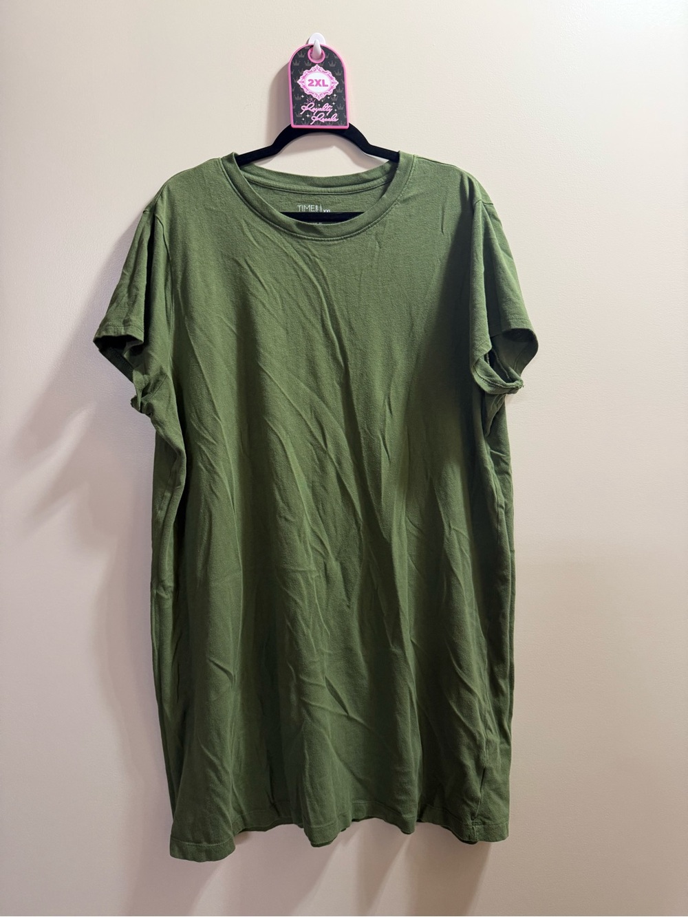 Time and Tru Olive Green Mini Dress